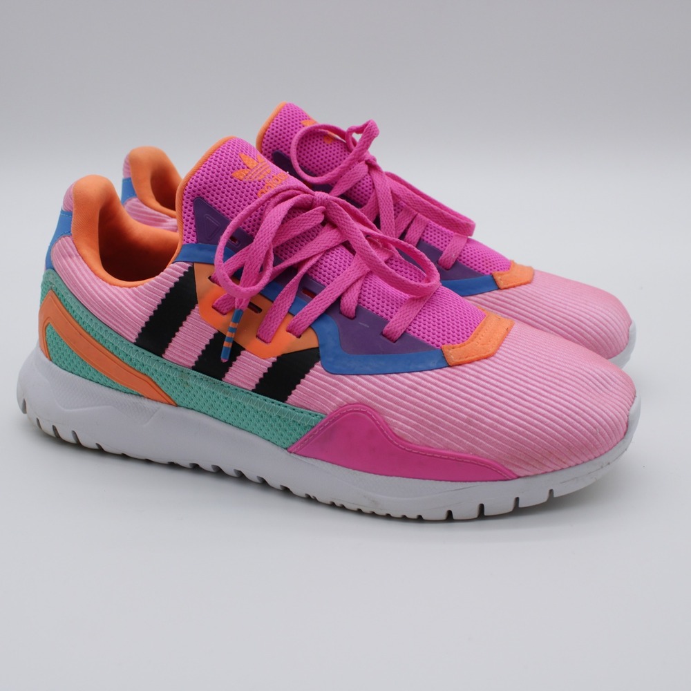 Adidas Originals Flex J Pink Orange Sneakers FX5332 Mens 6.5 Womens 8 Activewear